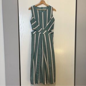 Striped jumpsuit with cutouts